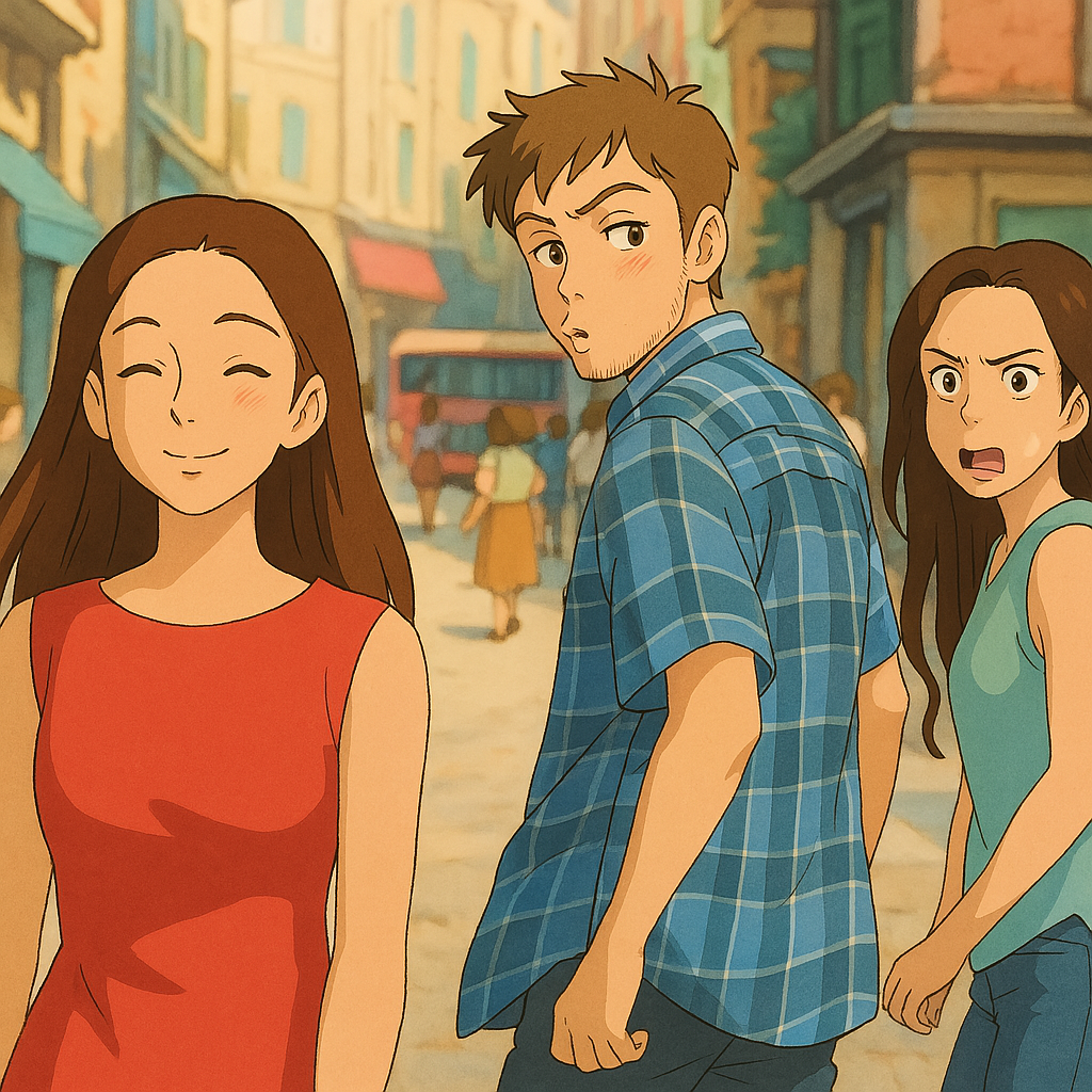 Ghibli Distracted Boyfriend